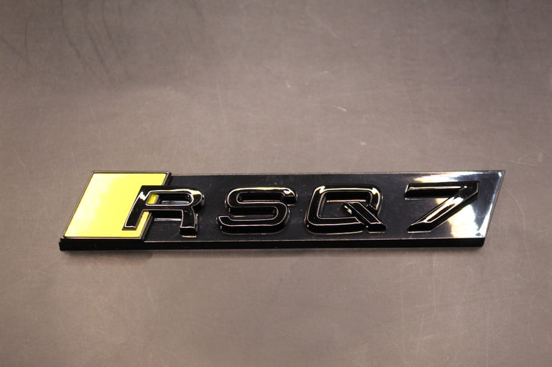 Gloss Black Yellow RSQ7 Front Grille Honeycomb Clip Bracket Badge Fit For AUDI