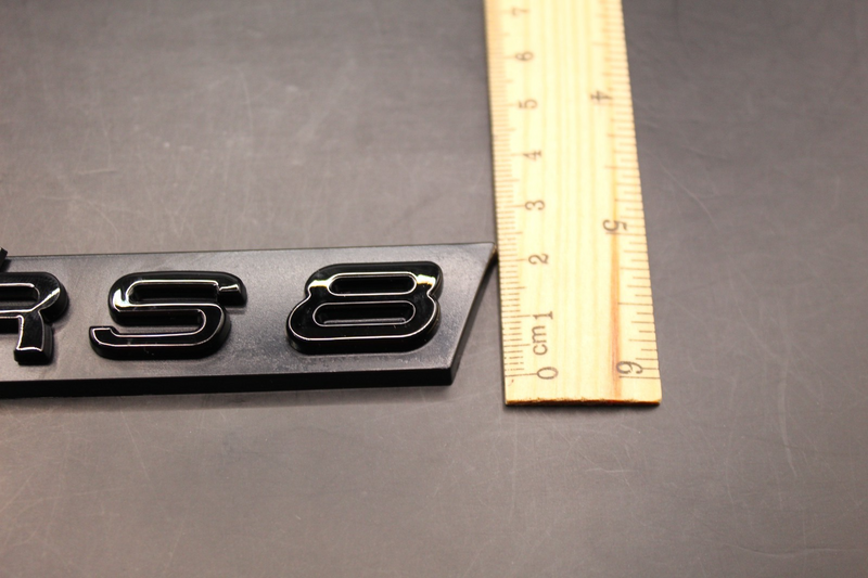 Gloss Black Yellow RS8 Front Grille Honeycomb Clip Bracket Badge Fit For AUDI
