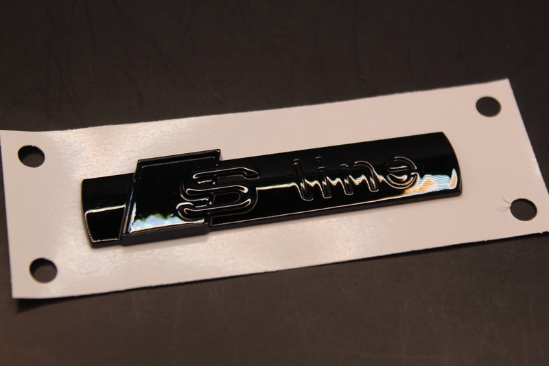 2pc Set S-Line Full Black Out Gloss Black Side Fender Wing Badge Set For AUDI