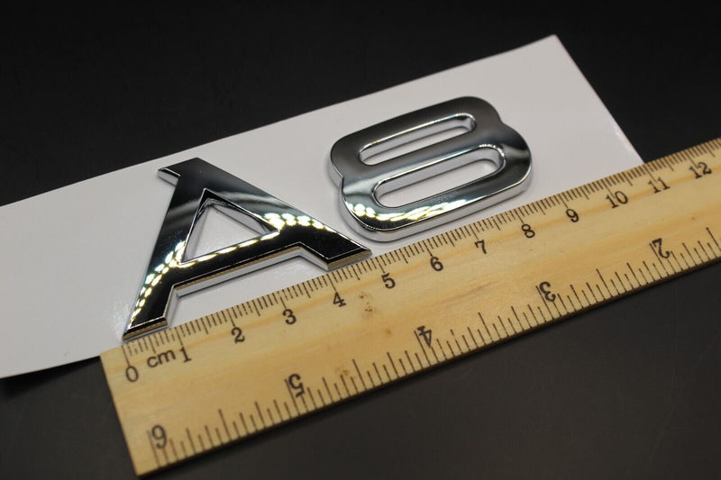 Chrome Silver A3 A4 A5 A6 A7 A8 FITS AUDI BOOT REAR TAILGATE BADGE LETTERING H.Q