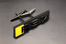 Gloss Black Yellow RS7 Front Grille Honeycomb Clip Bracket Badge Fit For AUDI