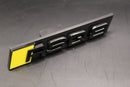 Gloss Black Yellow RSQ8 Front Grille Stick-On Badge Fit For AUDI