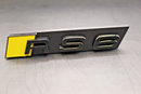 Gloss Black Yellow RS6 Front Grille Stick-On Badge Fit For AUDI