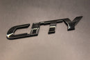 CITY Badge Red Carbon Style Gold Gloss Black Rear Boot Tailgate For Honda