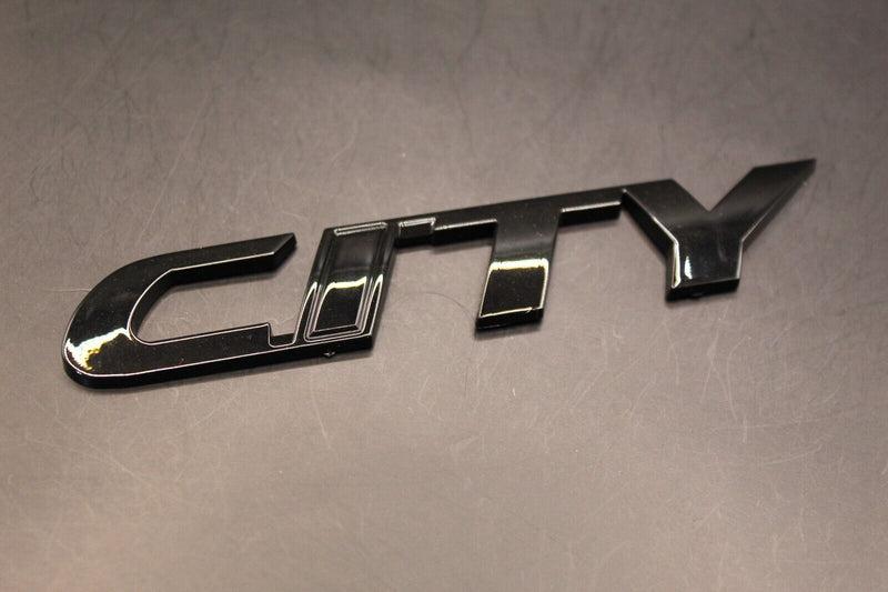 CITY Badge Red Carbon Style Gold Gloss Black Rear Boot Tailgate For Honda