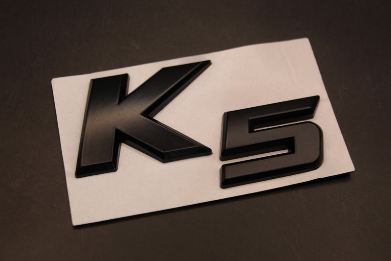 Matte Black Chrome Silver K5 LETTERS Badge Rear Boot Tailgate For KIA