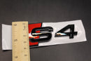 Gloss Black/Chrome Silver S4 Fits Audi Badge Letters Emblem Rear Trunk Boot Lid