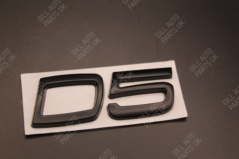 Gloss Matte Black Chrome D5 D 5 Metal Car Letters Badge Rear Boot FOR Volvo