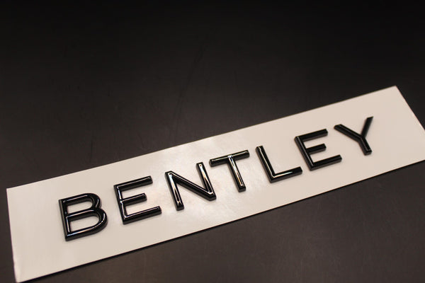 Gloss Black Boot Rear Tailgate Letters Badge Fit For Bentley