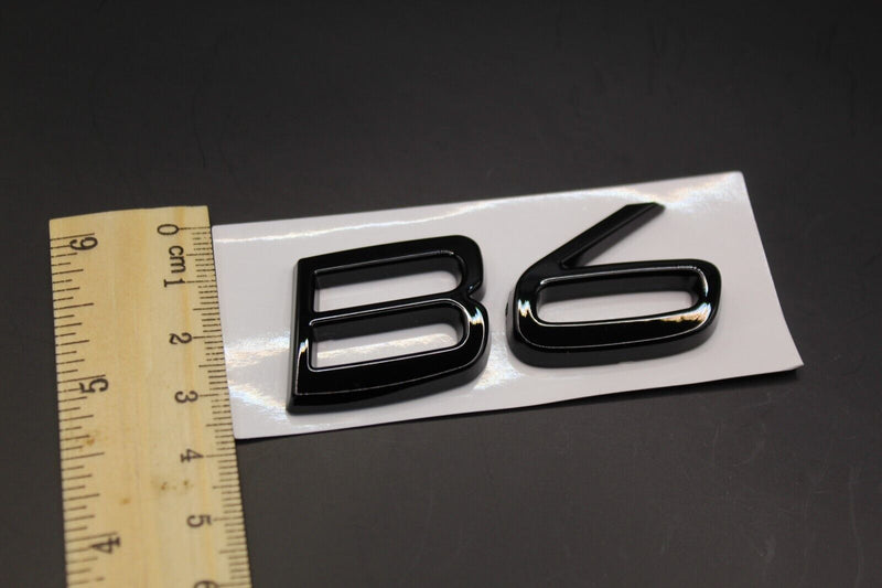 Gloss Black Chrome Silver B6 LETTERS Badge Rear Boot Tailgate For VOLVO