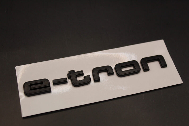 e-tron Gloss Matte Black Chrome Silver Sport Letters Badge Rear Boot FOR Audi