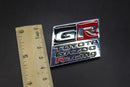 55mm X 40mm Chrome Silver Red Black GR Boot Rear Badge For Toyota Gazoo Racing