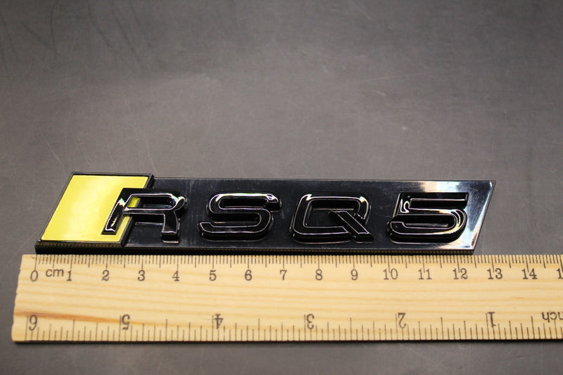 Gloss Black Yellow RSQ5 Front Grille Honeycomb Clip Bracket Badge Fit For AUDI