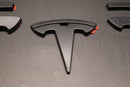 Matte Black Model Y Overlay Badge Set For Tesla Front/Rear/Steering Wheel