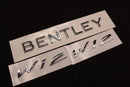 Chrome Silver Boot Rear Tailgate Letters Badge Fit For Bentley W12