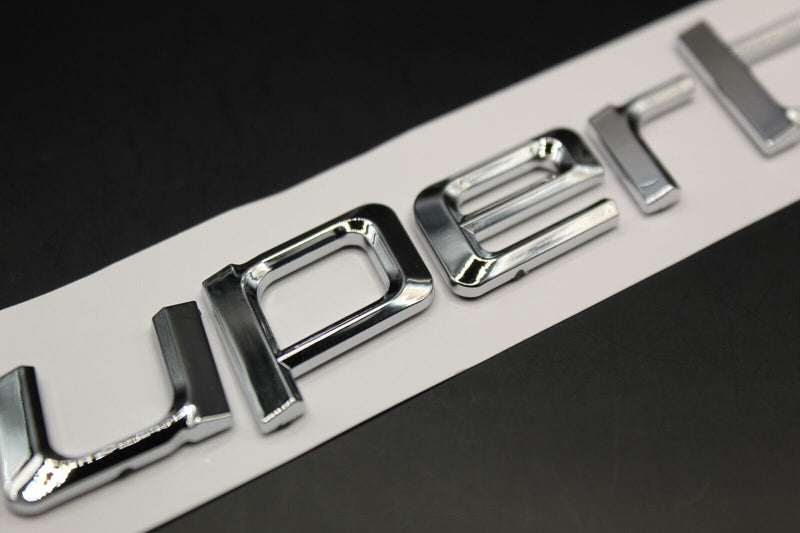 Gloss Black/Chrome Silver Superb LETTERS For SKODA Badge Rear Boot