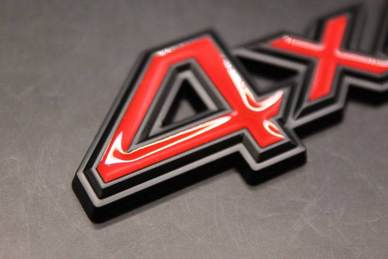 Black Red 4x4 4 x 4 Boot Rear trunk Self-Adhesive Badge For Cars