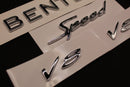 Chrome Silver Boot Rear Tailgate Letters Badge Fit For Bentley Speed V8