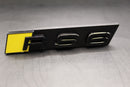 Gloss Black Yellow RS6 Front Grille Stick-On & Rear Boot Badge Set Fit For AUDI