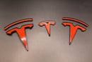 Matte Black Model Y Overlay Badge Set For Tesla Front/Rear/Steering Wheel