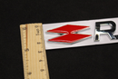 Chrome Silver Red R.S. RS Boot Rear Tailgate Side Fender Wing Badge For Renault