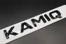 Gloss Black/Chrome Silver KAMIQ CAPITAL LETTERS For SKODA Badge Rear Trunk Boot