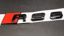 Gloss Black/Chrome Silver RS8 Fits Audi Badge Letters Emblem Rear Trunk Boot Lid