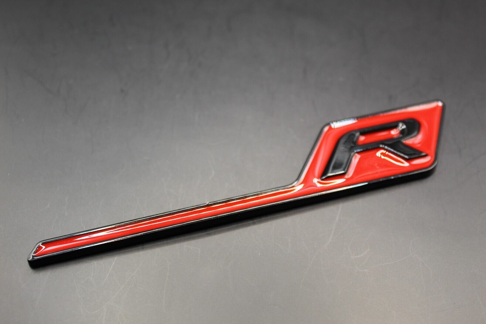 R Badge Black Yellow Red Black Chrome LETTER Rear Boot Tailgate For Me