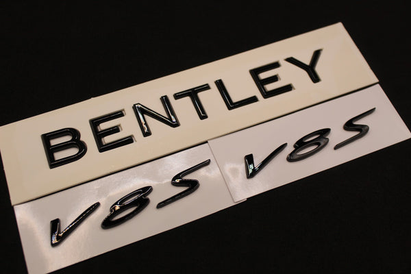 Gloss Black Boot Rear Tailgate Letters Badge Fit For Bentley V8S