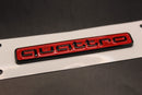 2pc Set quattro Red/Black Front Grille Stick-On & Rear Boot Badge For AUDI