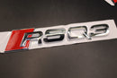 Gloss Black/Chrome Silver RSQ3 For Audi Badge Letters Emblem Rear Trunk Boot Lid