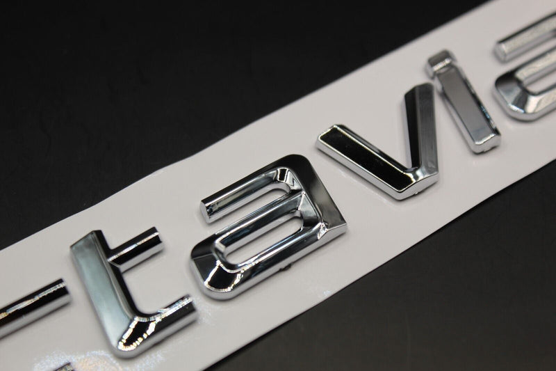 Gloss Black/Chrome Silver Octavia LETTERS For SKODA Badge Rear Boot