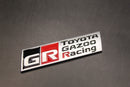 84mm X 23mm Matte Silver Red Black GR Boot Rear Badge For Toyota Gazoo Racing