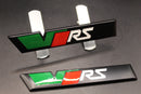 Black Green Red White VRS Front Grille & Rear Boot Badge Set For Skoda