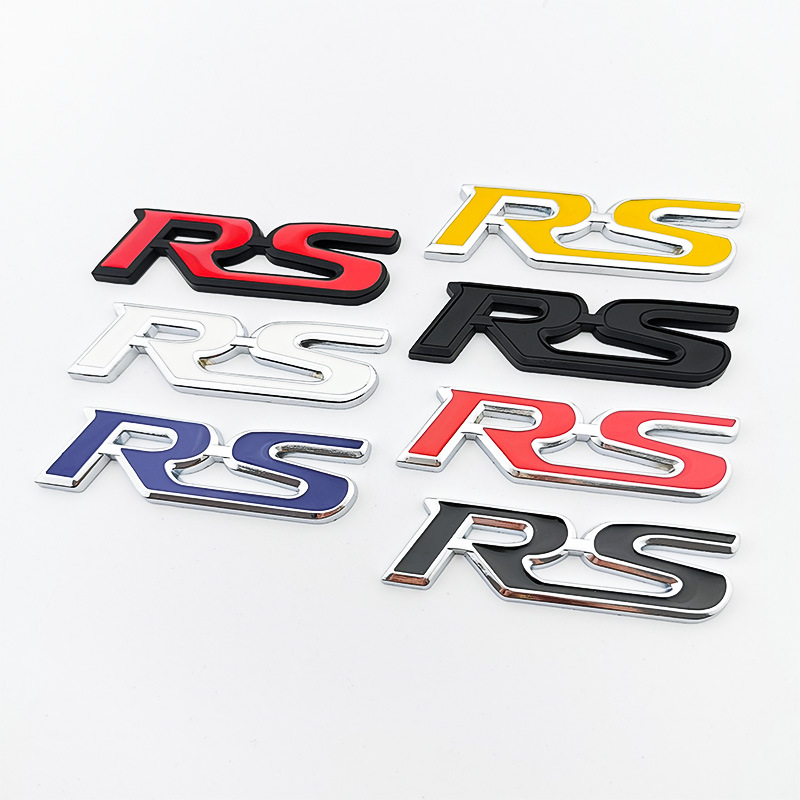 Fits Honda RS For Jazz Civic HRV Jade RS Badge 3D Metal Rear Trunk Emblem Letter