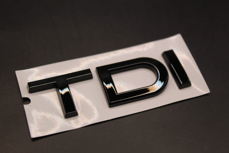 Gloss Black Chrome Silver TDI Letters Badge Rear Boot FOR Audi