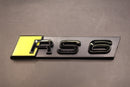 Gloss Black Yellow RS6 Front Grille Honeycomb Clip Bracket Badge Fit For AUDI