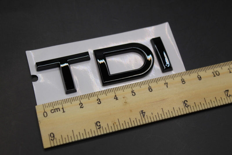 Gloss Black Chrome Silver TDI Letters Badge Rear Boot FOR Audi