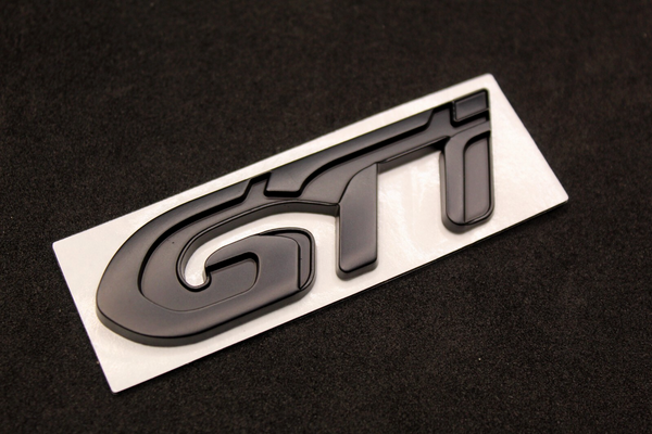 Matte Full Black GTi Boot Rear Tailgate Side Fender Wing Badge For Peugeot