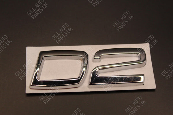 Gloss Matte Black Chrome D2 D 2 Metal Car Letters Badge Rear Boot FOR Volvo