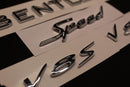 Chrome Silver Boot Rear Tailgate Letters Badge Fit For Bentley Speed V8S
