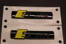 2pc Set S-Line Yellow Gloss Black Side Fender Wing Badge Set For AUDI