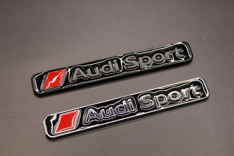 Black Chrome Silver Sport Letters Badge Rear Boot FOR Audi