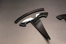 Gloss Black Black Model Y Overlay Badge Set For Tesla Front/Rear/Steering Wheel