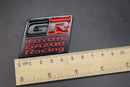 55mm X 40mm Matte Black Red GR Boot Rear Badge For Toyota Gazoo Racing