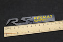 Black Yellow R.S. RS Boot Rear Tailgate Fender Wing Badge For Renault Sport