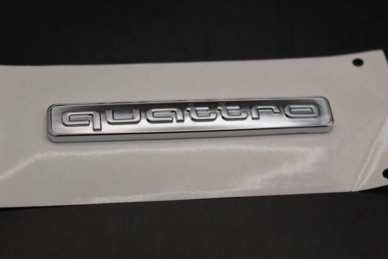 94mm quattro Boot Rear Trunk Tailgate Badge for Audi Matte Silver Gloss Black