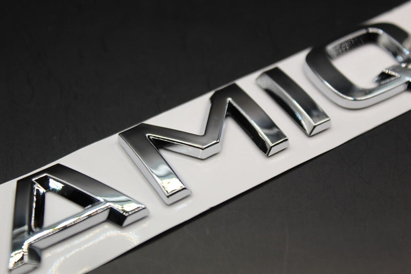 Gloss Black/Chrome Silver KAMIQ CAPITAL LETTERS For SKODA Badge Rear Trunk Boot