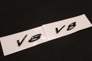 2Pc SET Gloss Black V8 Boot Rear Tailgate Letters Badge Fit For Bentley