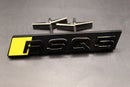 Gloss Black Yellow RSQ5 Front Grille Honeycomb Clip Bracket Badge Fit For AUDI